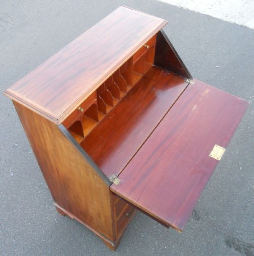 QUALITY EDWARDIAN SATIN WOOD WRITING BUREAU - ADDITIONAL PHOTO 9