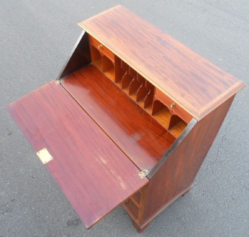 QUALITY EDWARDIAN SATIN WOOD WRITING BUREAU - ADDITIONAL PHOTO 10