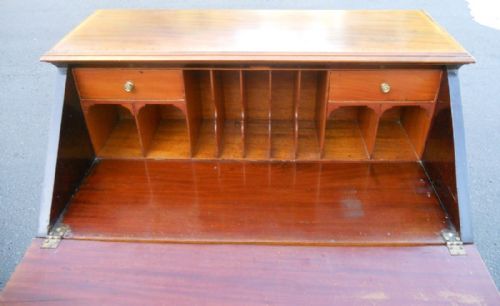QUALITY EDWARDIAN SATIN WOOD WRITING BUREAU - ADDITIONAL PHOTO 11