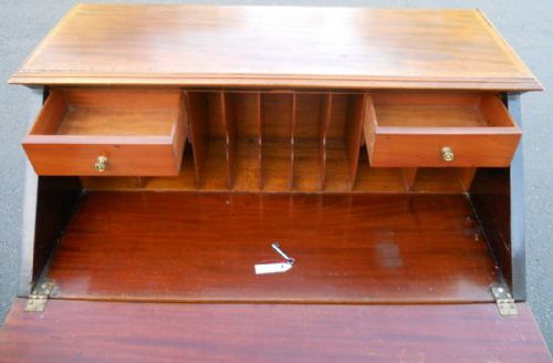 QUALITY EDWARDIAN SATIN WOOD WRITING BUREAU - ADDITIONAL PHOTO 12