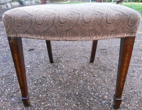SET OF SIX SHERATON STYLE INLAID MAHOGANY DINING CHAIRS - ADDITIONAL PHOTO 7
