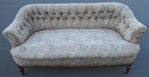 Victorian Upholstered Low Settee