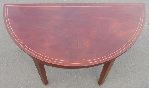 GEORGIAN MAHOGANY BOWFRONT CONSOLE TABLE