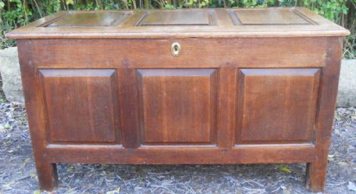 Georgian Panelled Oak Blanket Chest