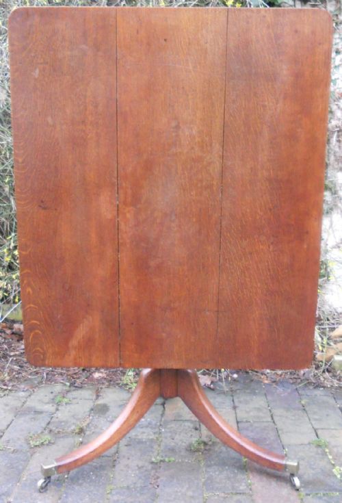 GEORGIAN OAK PEDESTAL SUPPER TABLE - ADDITIONAL PHOTO 1