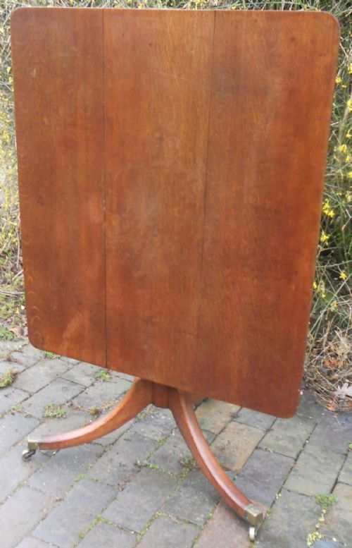 GEORGIAN OAK PEDESTAL SUPPER TABLE - ADDITIONAL PHOTO 3