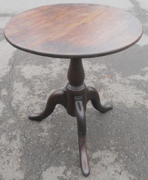 Georgian Oak Bird Cage Action Tripod Table