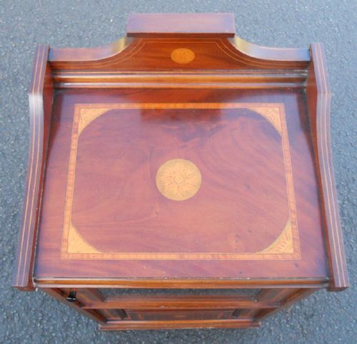 EDWARDIAN INLAID MAHOGANY MUSIC CABINET - ADDITIONAL PHOTO 8