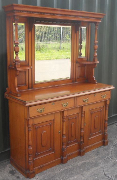 EDWARDIAN MAHOGANY MIRRORBACK SIDEBOARD - ADDITIONAL PHOTO 1