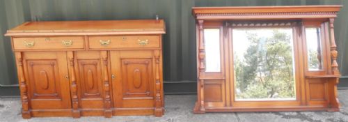 EDWARDIAN MAHOGANY MIRRORBACK SIDEBOARD - ADDITIONAL PHOTO 4