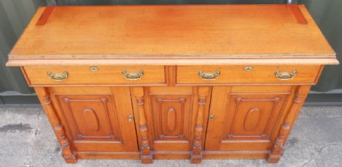 EDWARDIAN MAHOGANY MIRRORBACK SIDEBOARD - ADDITIONAL PHOTO 5