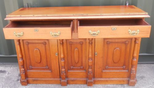 EDWARDIAN MAHOGANY MIRRORBACK SIDEBOARD - ADDITIONAL PHOTO 8