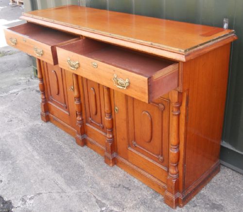 EDWARDIAN MAHOGANY MIRRORBACK SIDEBOARD - ADDITIONAL PHOTO 9