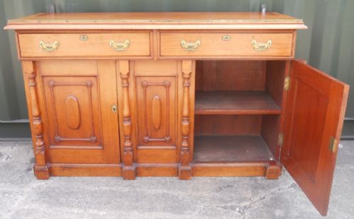 EDWARDIAN MAHOGANY MIRRORBACK SIDEBOARD - ADDITIONAL PHOTO 10