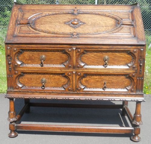Large Oak Writing Bureau
