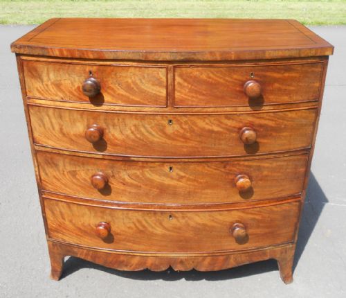 Georgian Mahogany Bowfront Chest of Drawers