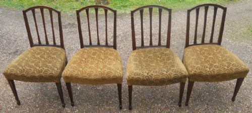 Set of Four Georgian Mahogany Dining Chairs