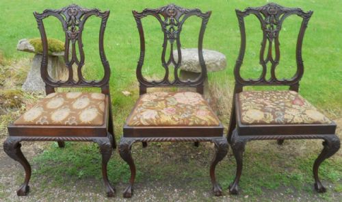 SET OF EIGHT CHIPPENDALE STYLE MAHOGANY DINING CHAIRS - ADDITIONAL PHOTO 5