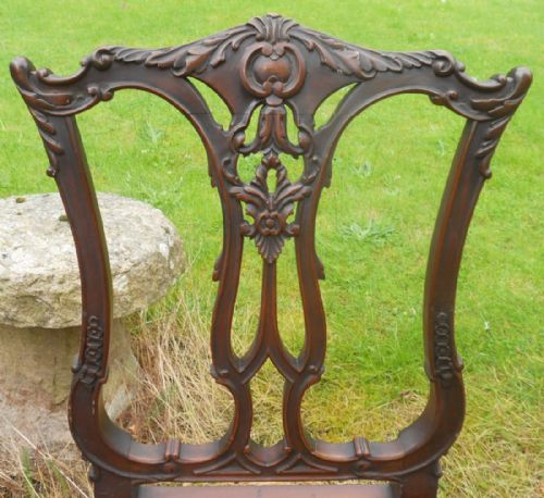 SET OF EIGHT CHIPPENDALE STYLE MAHOGANY DINING CHAIRS - ADDITIONAL PHOTO 6