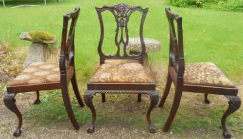 SET OF EIGHT CHIPPENDALE STYLE MAHOGANY DINING CHAIRS - ADDITIONAL PHOTO 7
