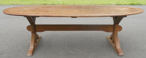 Arts & Craft 8ft Oak Refectory Dining Table