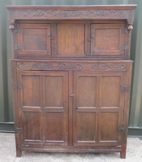 Antique Oak Court Cupboard