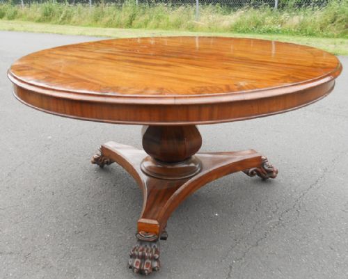 Victorian Mahogany Round Pedestal Dining Table
