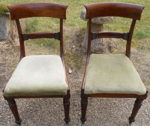 Pair Regency Mahogany Dining Chairs