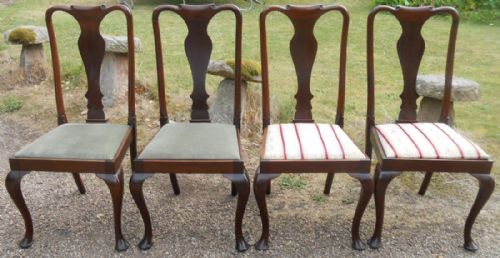 Set of Four Georgian Style Mahogany Dining Chairs