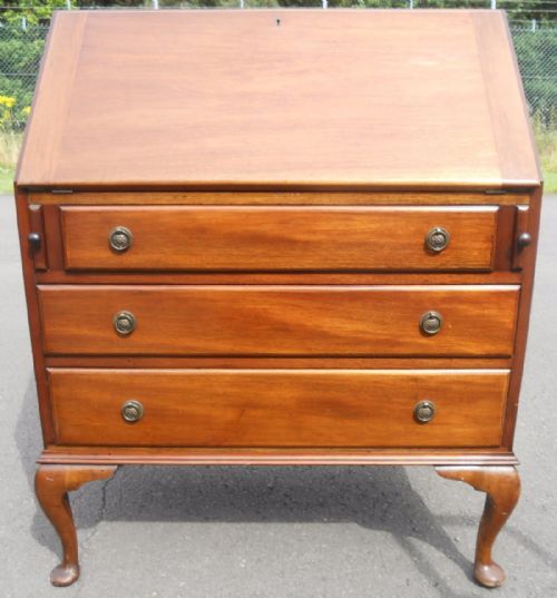 QUALITY LIGHT MAHOGANY WRITING BUREAU - ADDITIONAL PHOTO 7