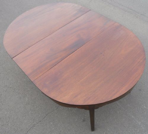 GEORGIAN MAHOGANY D END DINING TABLE - ADDITIONAL PHOTO 2