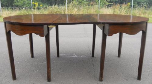 GEORGIAN MAHOGANY D END DINING TABLE - ADDITIONAL PHOTO 3