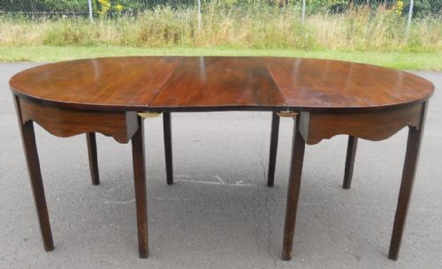GEORGIAN MAHOGANY D END DINING TABLE - ADDITIONAL PHOTO 4