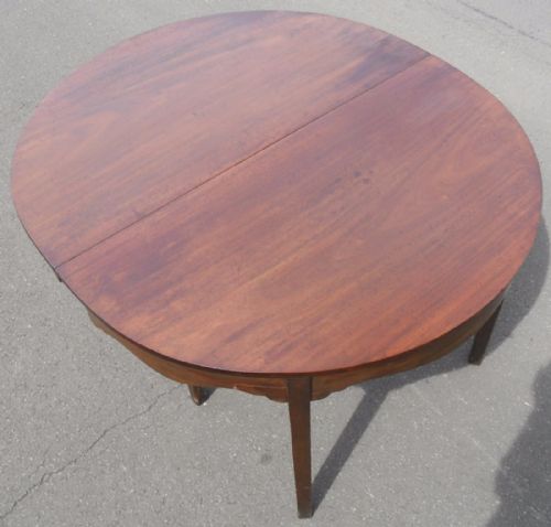 GEORGIAN MAHOGANY D END DINING TABLE - ADDITIONAL PHOTO 5