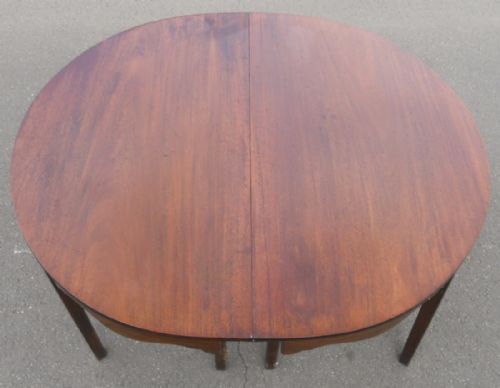 GEORGIAN MAHOGANY D END DINING TABLE - ADDITIONAL PHOTO 6