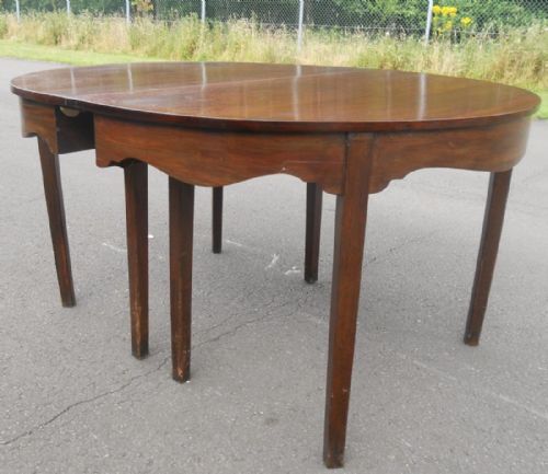 GEORGIAN MAHOGANY D END DINING TABLE - ADDITIONAL PHOTO 7
