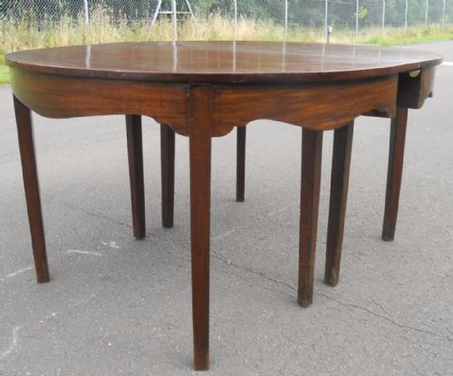 GEORGIAN MAHOGANY D END DINING TABLE - ADDITIONAL PHOTO 8