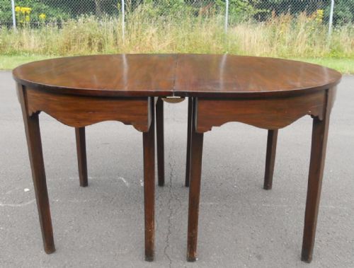 GEORGIAN MAHOGANY D END DINING TABLE - ADDITIONAL PHOTO 9