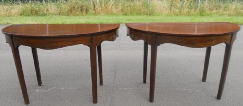GEORGIAN MAHOGANY D END DINING TABLE - ADDITIONAL PHOTO 10