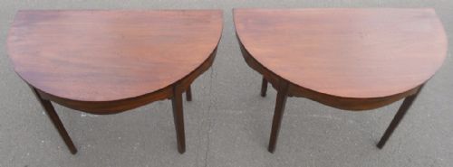 GEORGIAN MAHOGANY D END DINING TABLE - ADDITIONAL PHOTO 11