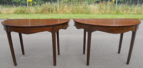 GEORGIAN MAHOGANY D END DINING TABLE - ADDITIONAL PHOTO 14