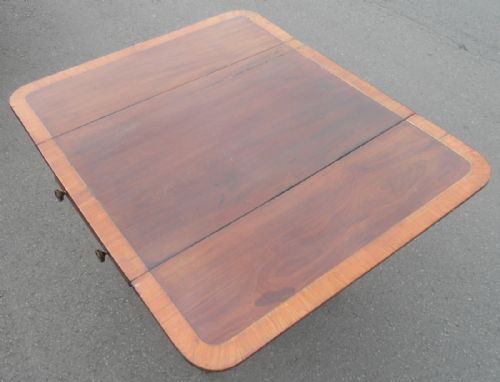 GEORGIAN MAHOGANY PEDESTAL DROPLEAF PEMBROKE TABLE - ADDITIONAL PHOTO 8