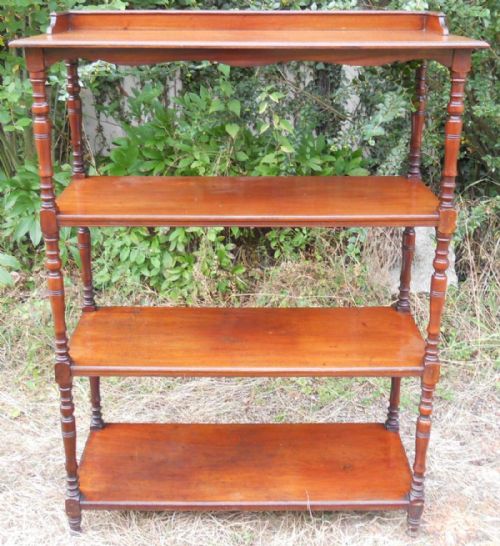 Victorian Four Tier Mahogany Stand