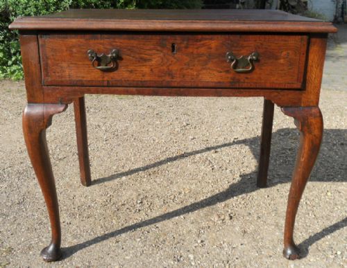 ANTIQUE OAK SIDE TABLE - ADDITIONAL PHOTO 2