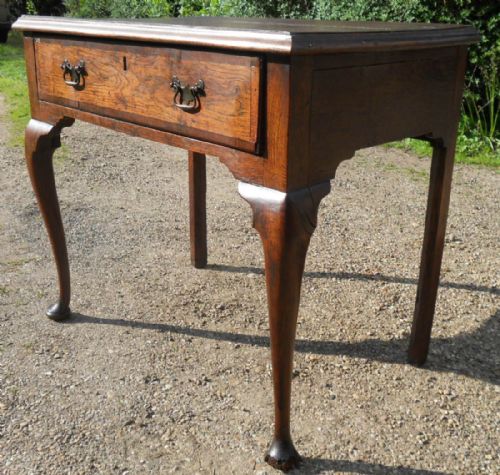 ANTIQUE OAK SIDE TABLE - ADDITIONAL PHOTO 3