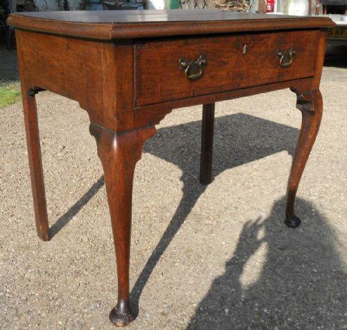 ANTIQUE OAK SIDE TABLE - ADDITIONAL PHOTO 4