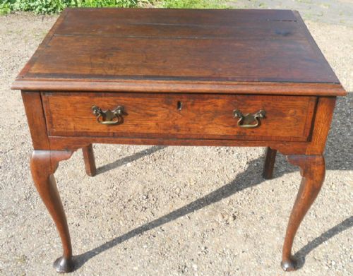 ANTIQUE OAK SIDE TABLE - ADDITIONAL PHOTO 5