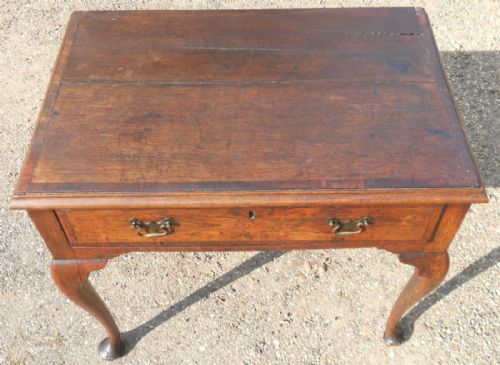 ANTIQUE OAK SIDE TABLE - ADDITIONAL PHOTO 6