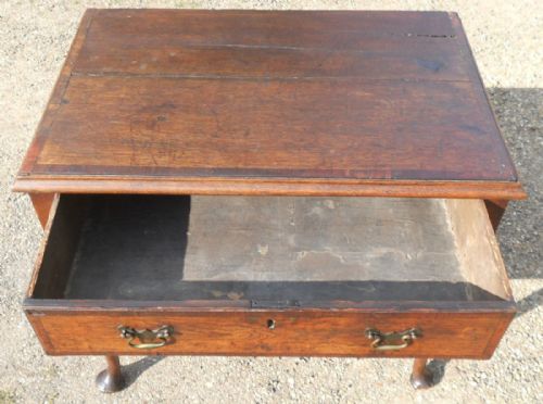 ANTIQUE OAK SIDE TABLE - ADDITIONAL PHOTO 7
