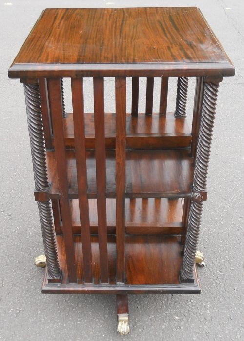 Edwardian Mahogany Revolving Bookcase